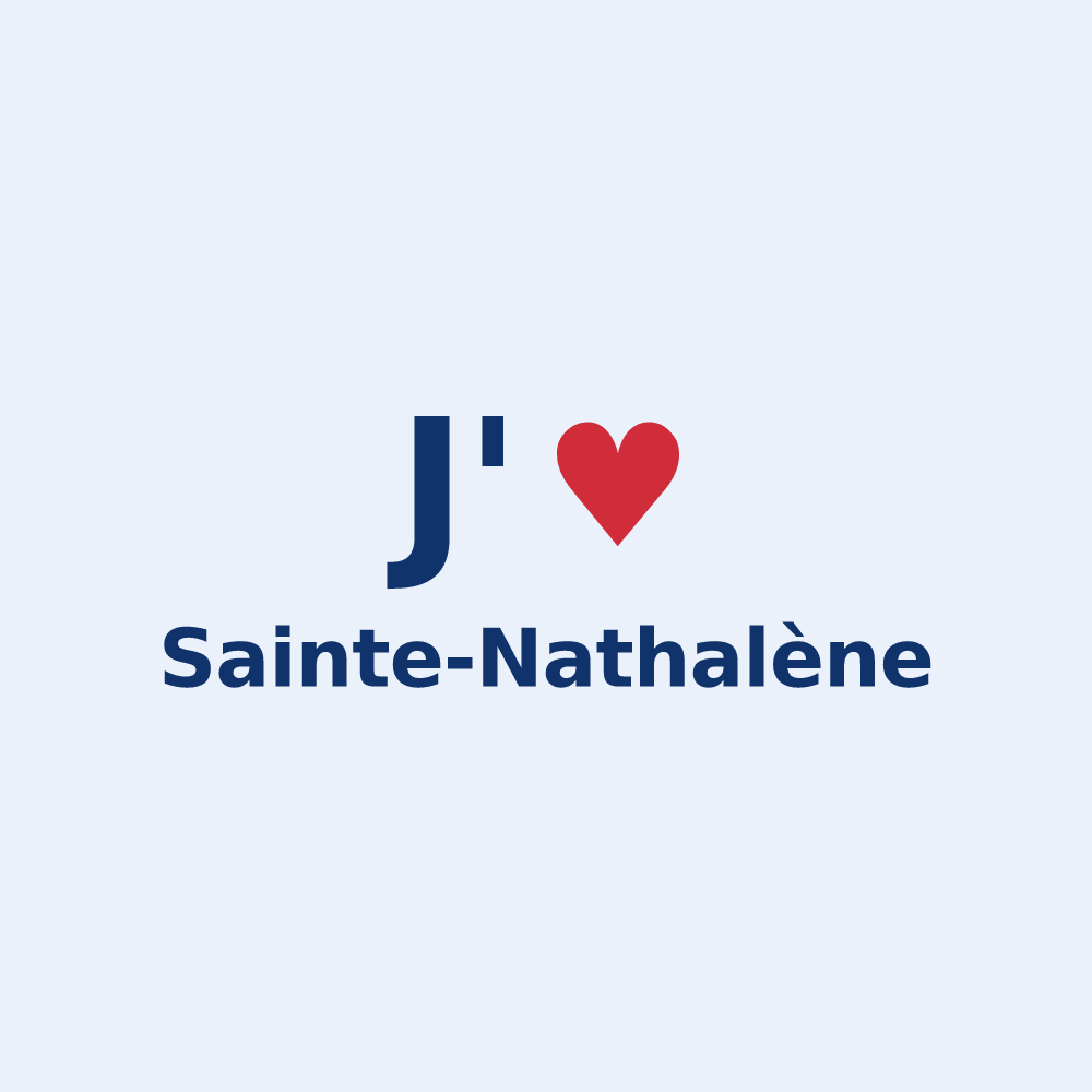 Sticker personnalisé Sainte-Nathalène — design J'aime Sainte-Nathalène