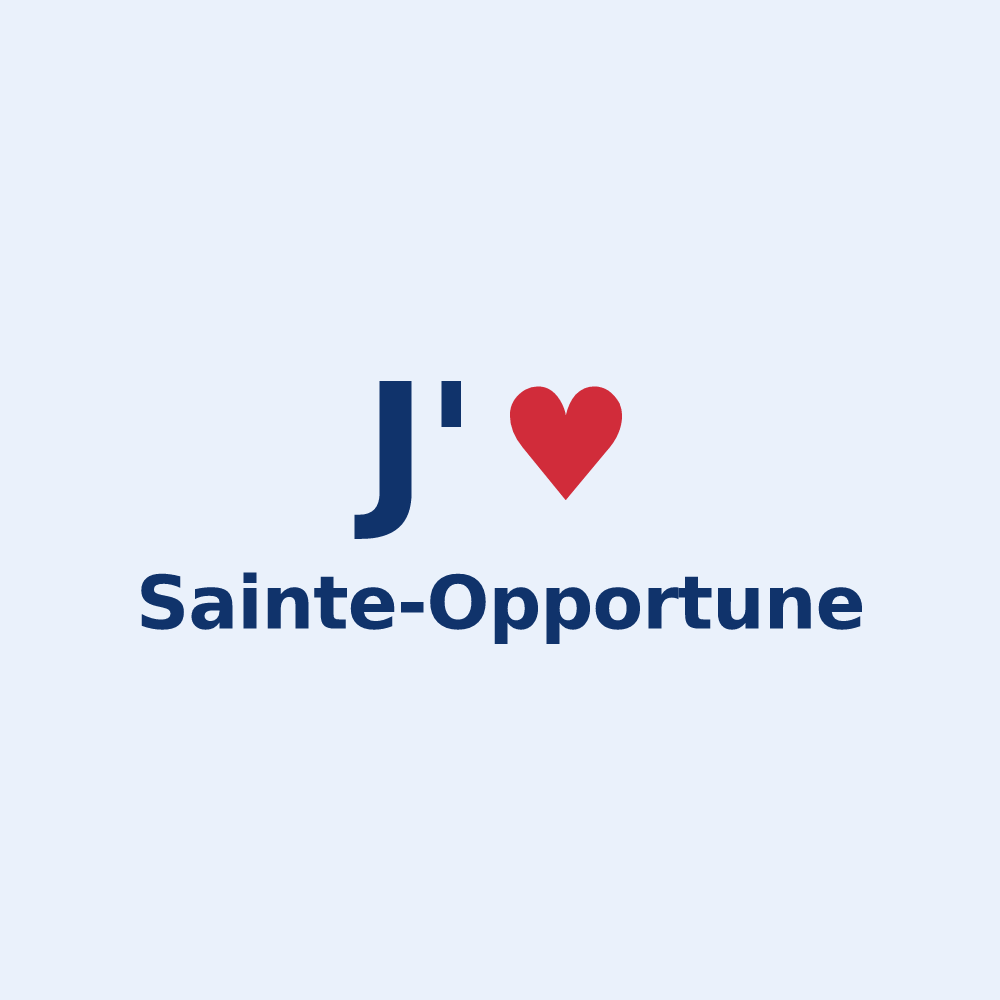 Sticker personnalisé Sainte-Opportune — design J'aime Sainte-Opportune