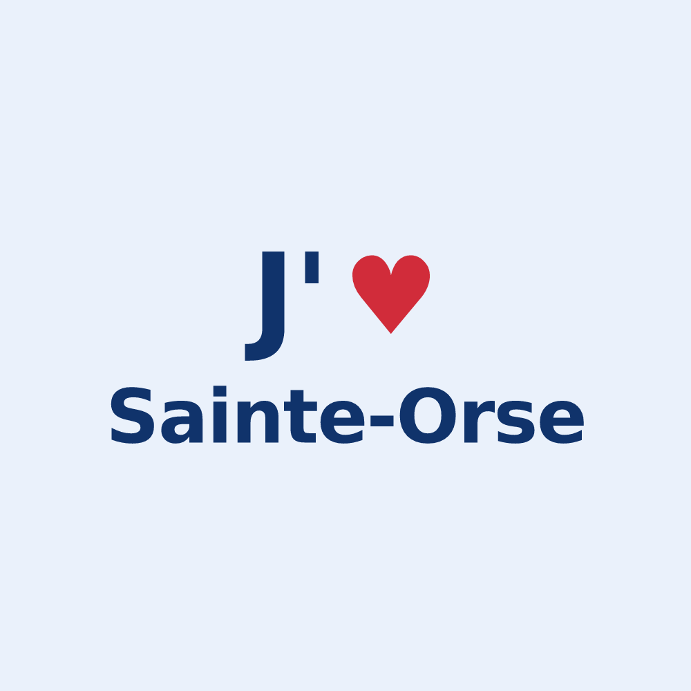 Sticker personnalisé Sainte-Orse — design J'aime Sainte-Orse