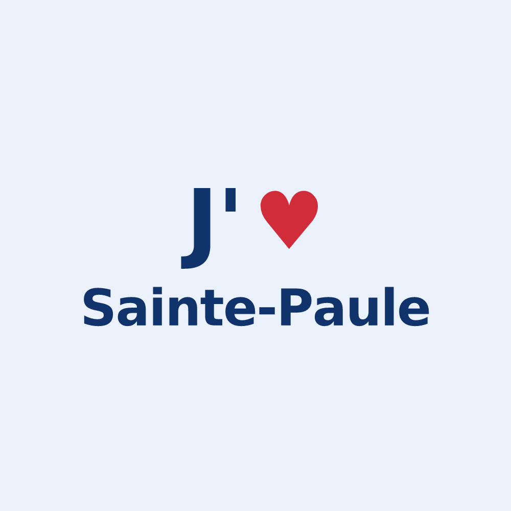 Sticker personnalisé Sainte-Paule — design J'aime Sainte-Paule
