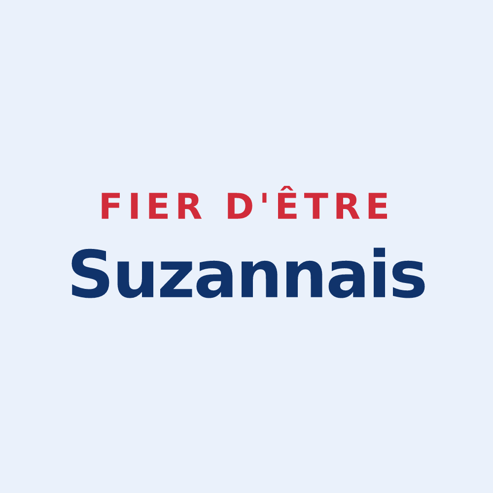 Sticker « Fier d'être Suzannais » — design pour Sainte-Suzanne-et-Chammes