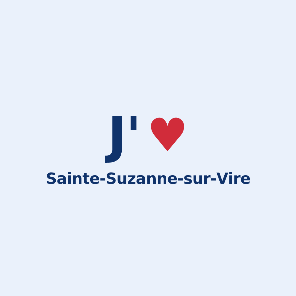 Sticker personnalisé Sainte-Suzanne-sur-Vire — design J'aime Sainte-Suzanne-sur-Vire