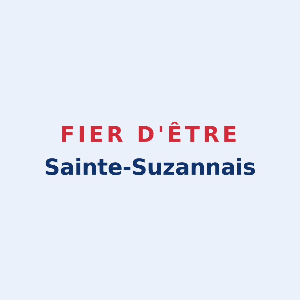 Sticker « Fier d'être Sainte-Suzannais » — design pour Sainte-Suzanne-sur-Vire