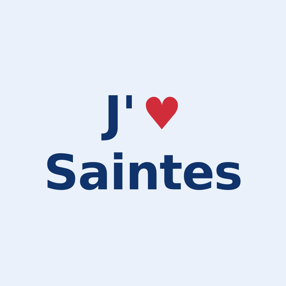 Sticker personnalisé Saintes — design J'aime Saintes