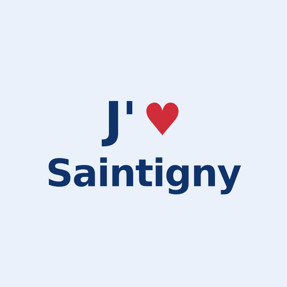 Sticker personnalisé Saintigny — design J'aime Saintigny