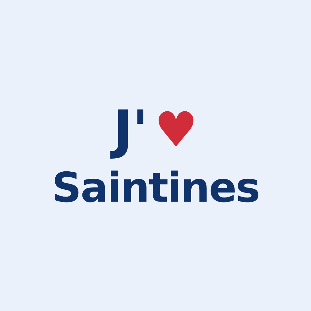 Sticker personnalisé Saintines — design J'aime Saintines
