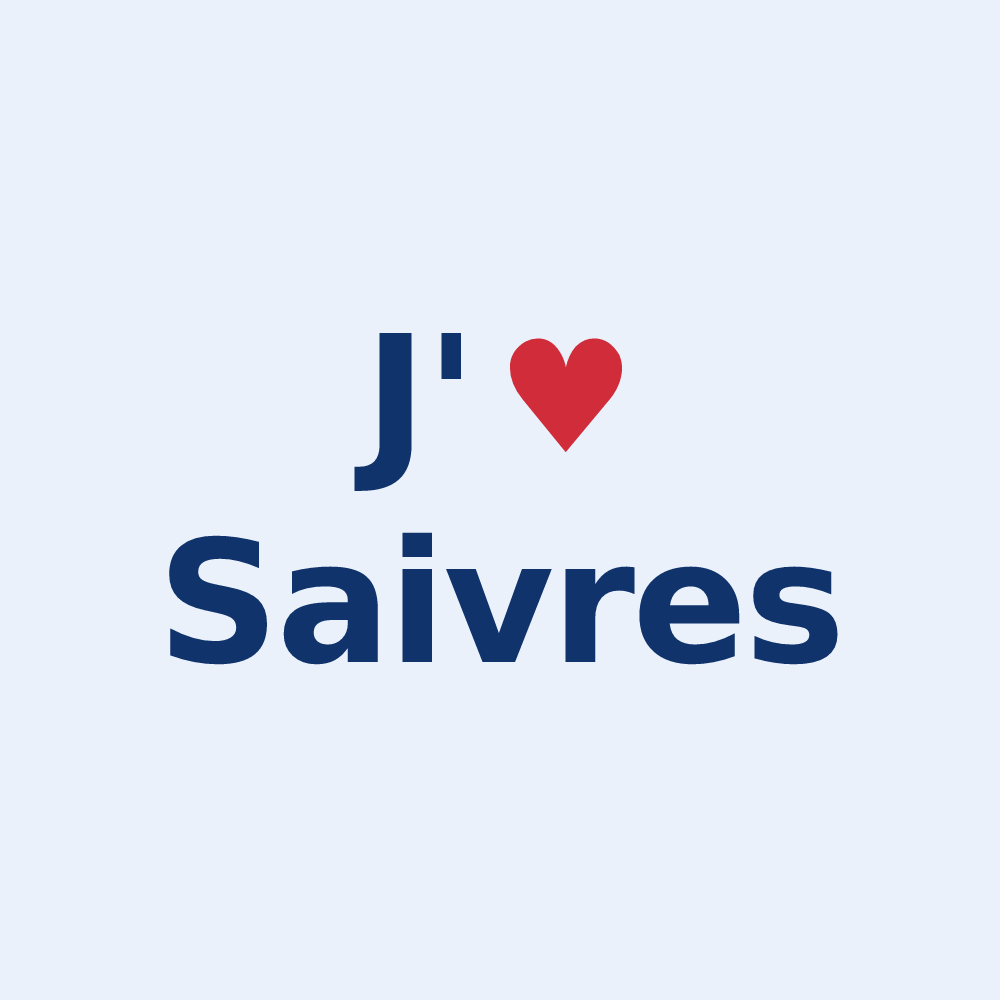 Sticker personnalisé Saivres — design J'aime Saivres