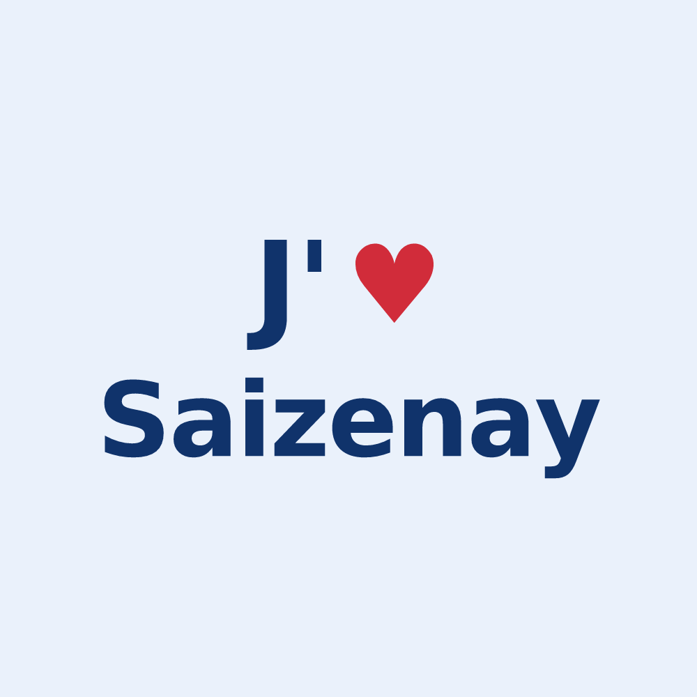 Sticker personnalisé Saizenay — design J'aime Saizenay