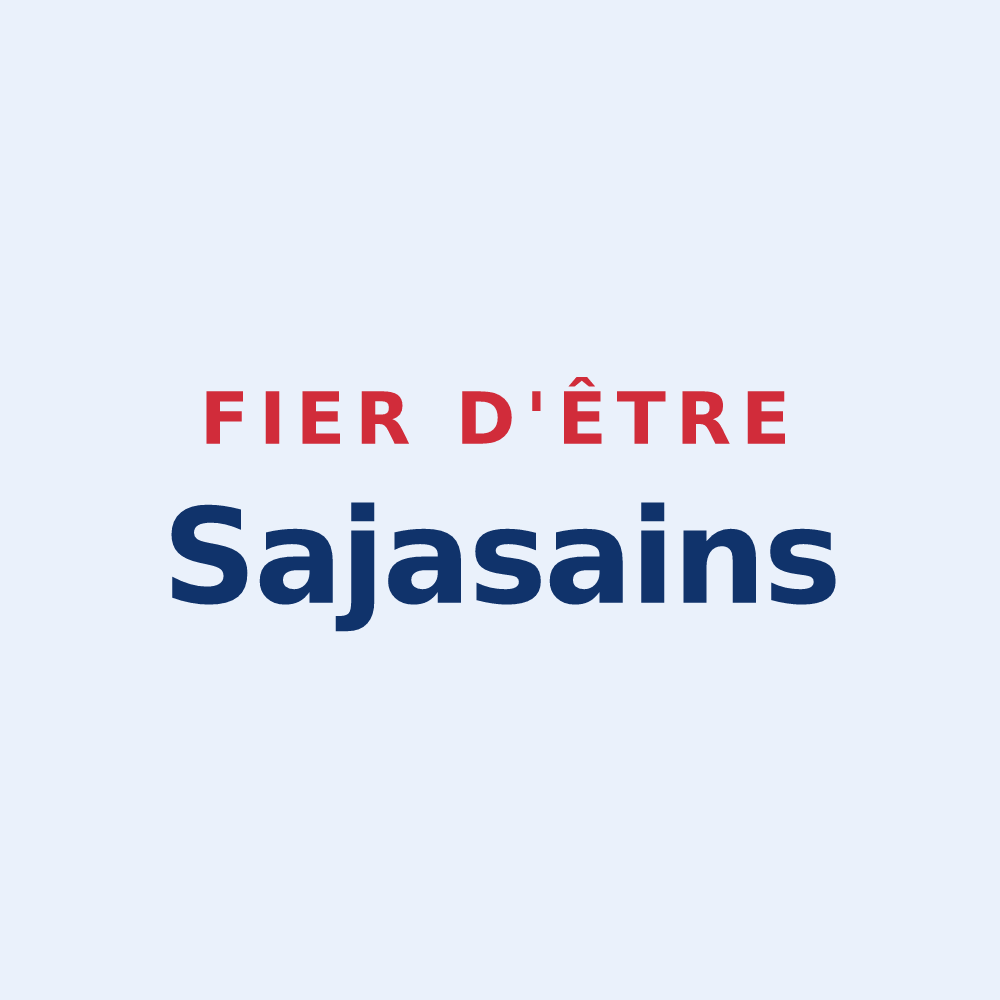 Sticker « Fier d'être Sajasains » — design pour Sajas