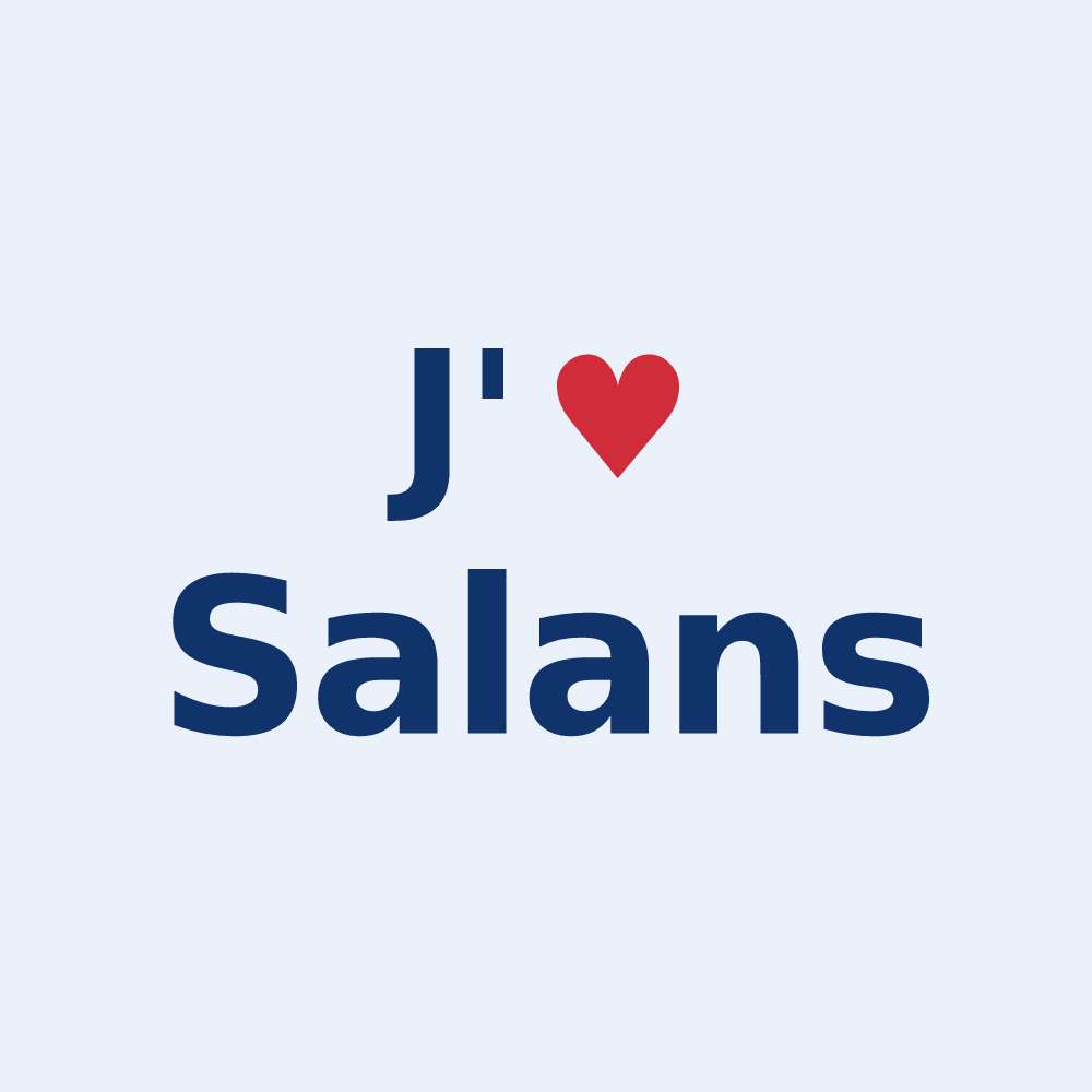 Sticker personnalisé Salans — design J'aime Salans