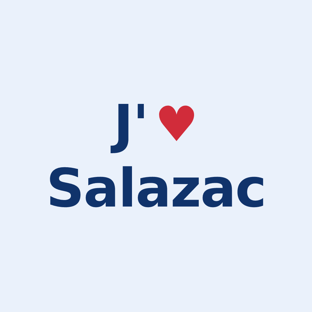 Sticker personnalisé Salazac — design J'aime Salazac