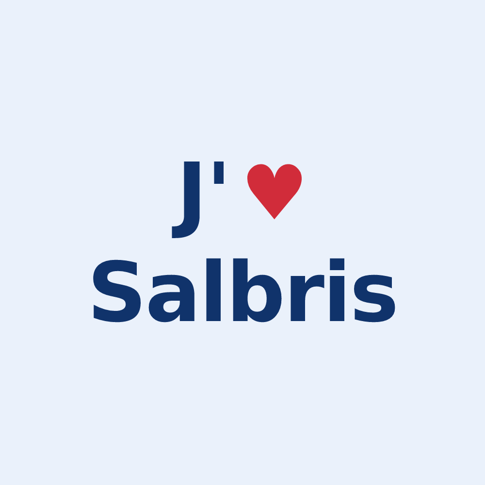 Sticker personnalisé Salbris — design J'aime Salbris
