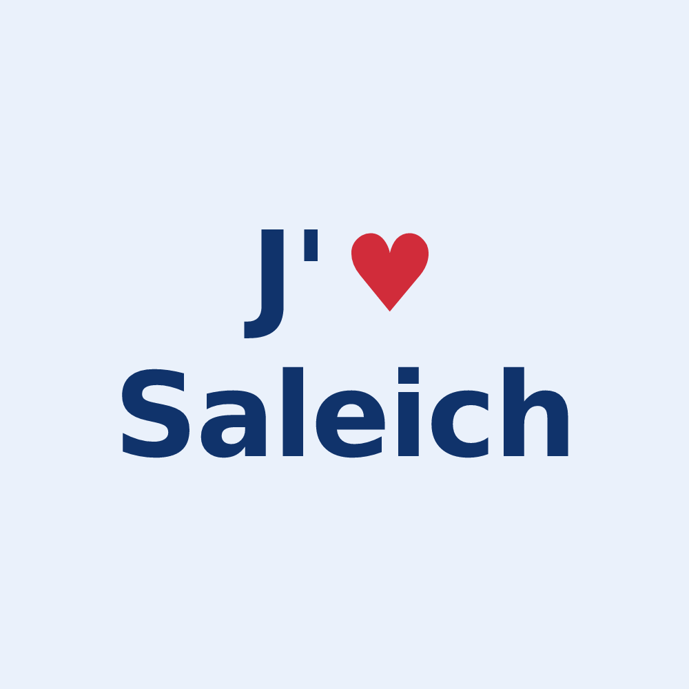 Sticker personnalisé Saleich — design J'aime Saleich