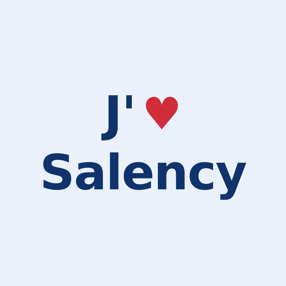 Sticker personnalisé Salency — design J'aime Salency