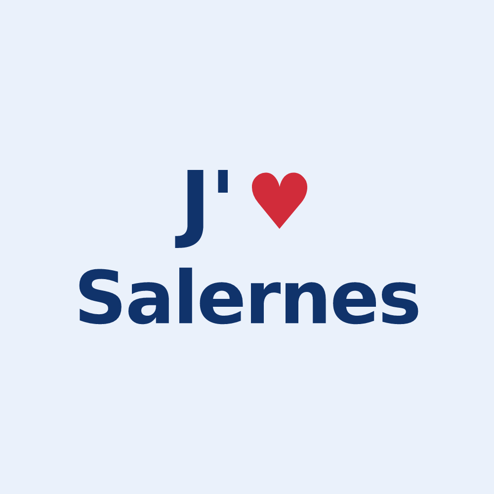 Sticker personnalisé Salernes — design J'aime Salernes