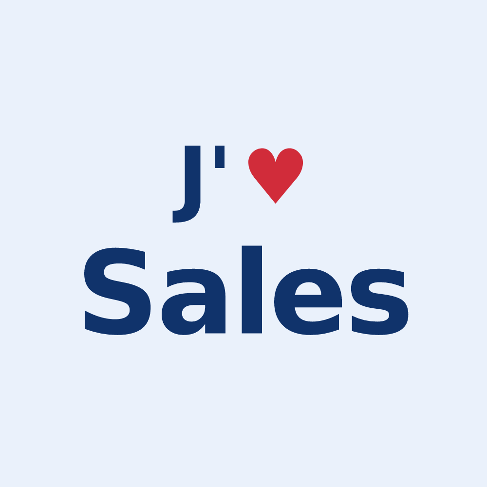 Sticker personnalisé Sales — design J'aime Sales