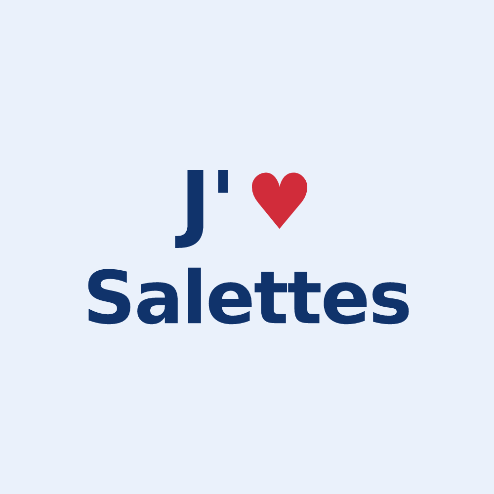 Sticker personnalisé Salettes — design J'aime Salettes