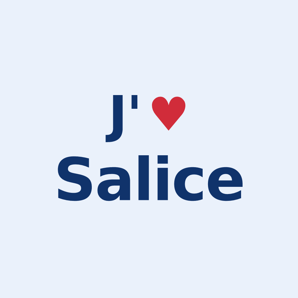 Sticker personnalisé Salice — design J'aime Salice