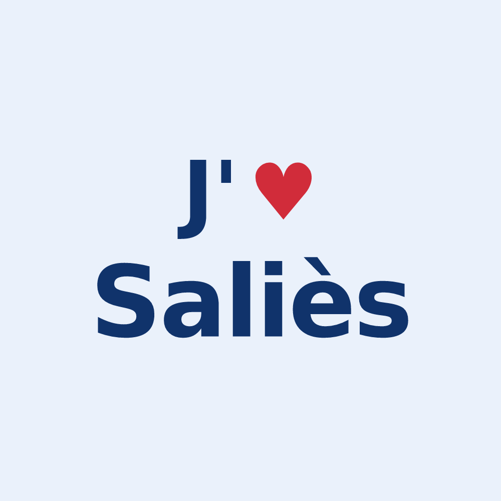 Sticker personnalisé Saliès — design J'aime Saliès