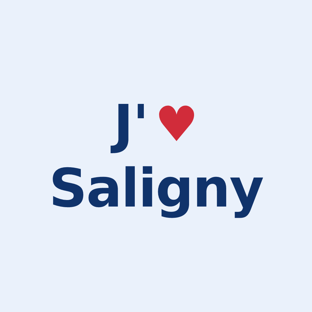 Sticker personnalisé Saligny — design J'aime Saligny