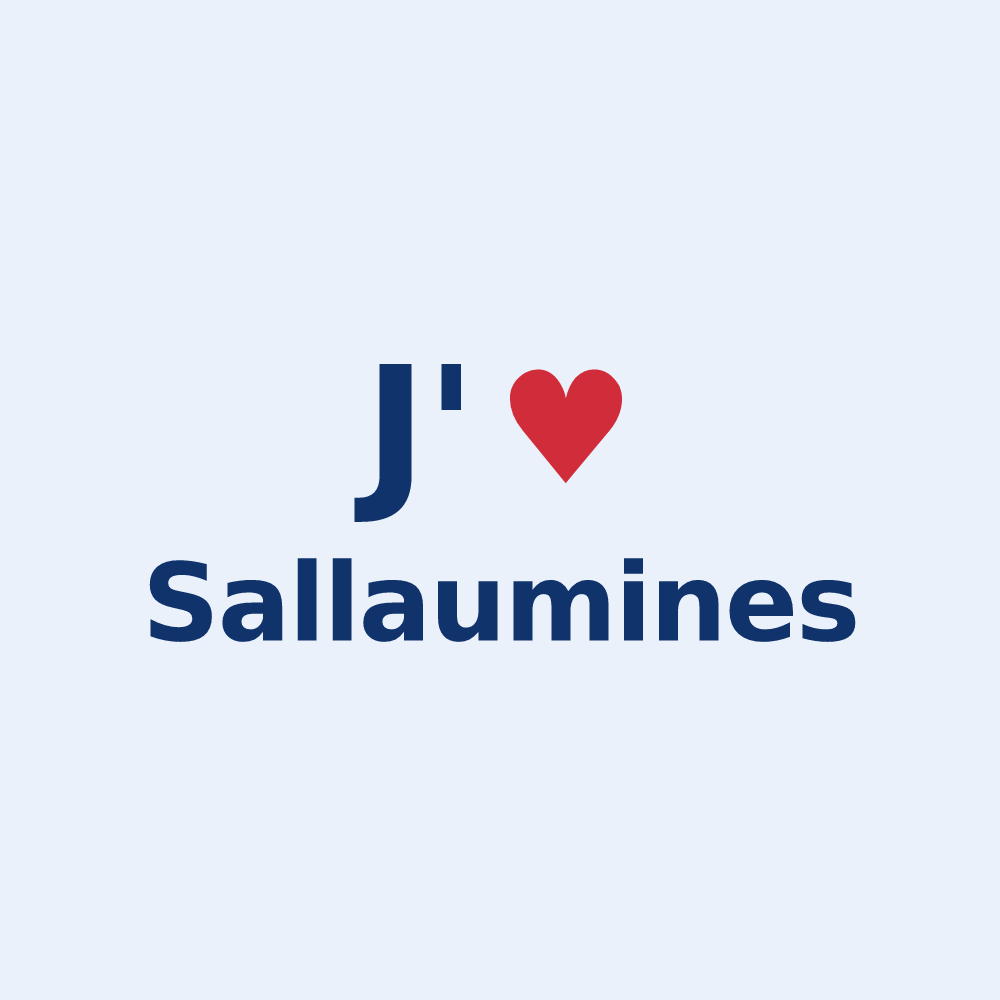 Sticker personnalisé Sallaumines — design J'aime Sallaumines