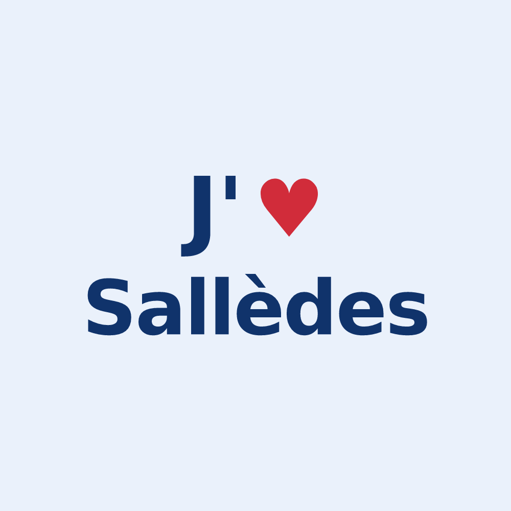 Sticker personnalisé Sallèdes — design J'aime Sallèdes