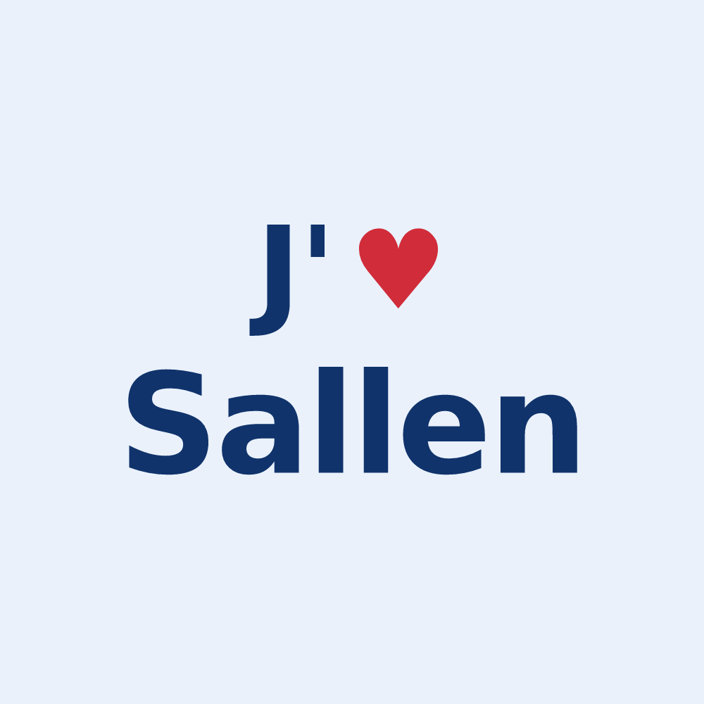 Sticker personnalisé Sallen — design J'aime Sallen