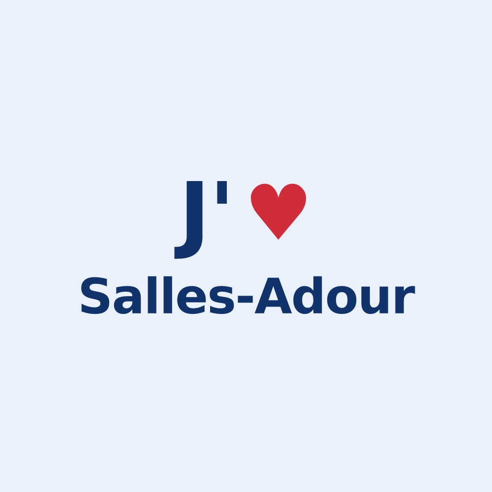 Sticker personnalisé Salles-Adour — design J'aime Salles-Adour
