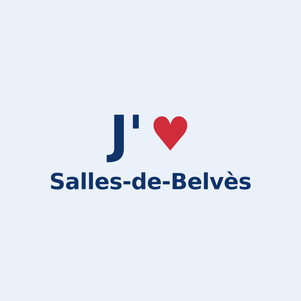 Sticker personnalisé Salles-de-Belvès — design J'aime Salles-de-Belvès