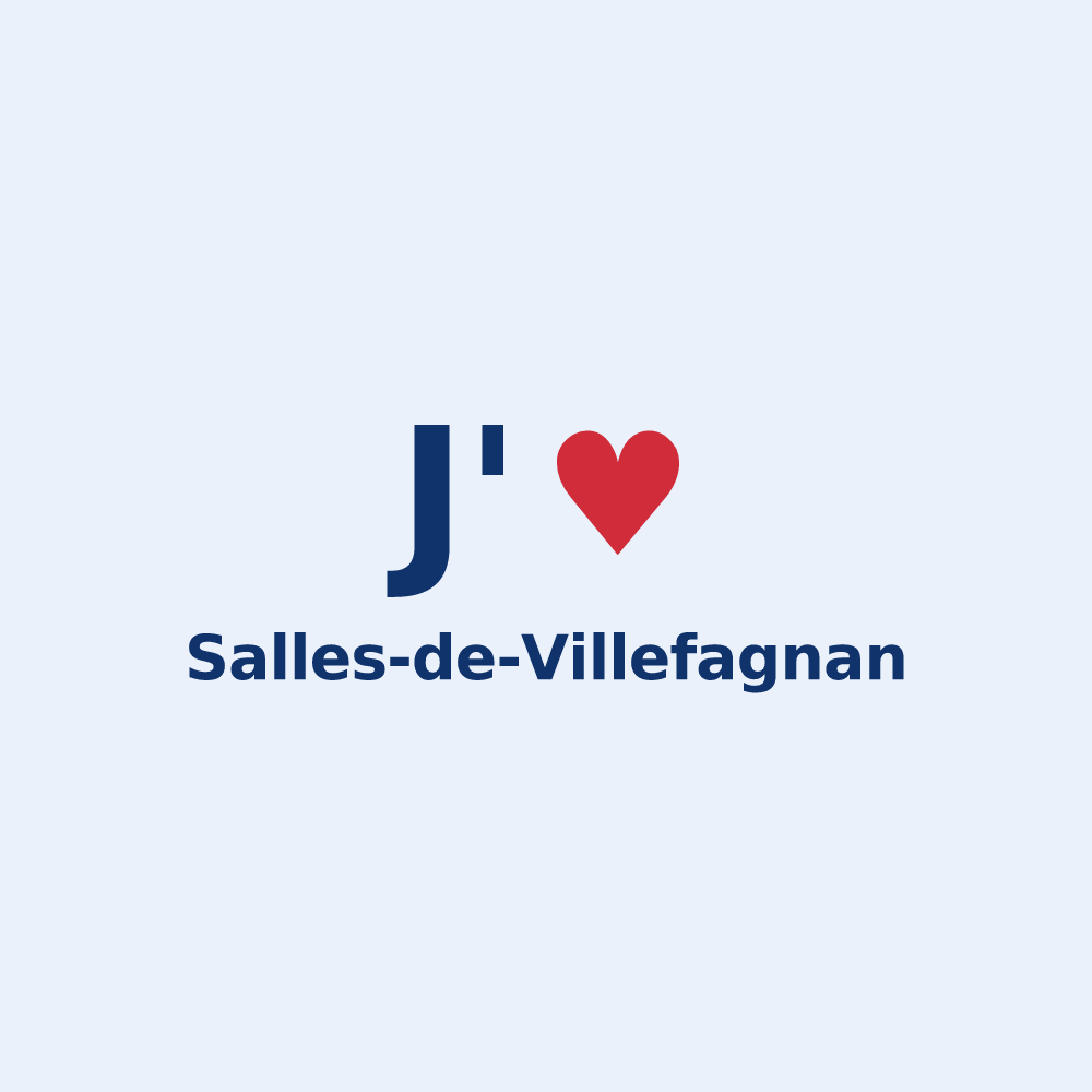 Sticker personnalisé Salles-de-Villefagnan — design J'aime Salles-de-Villefagnan
