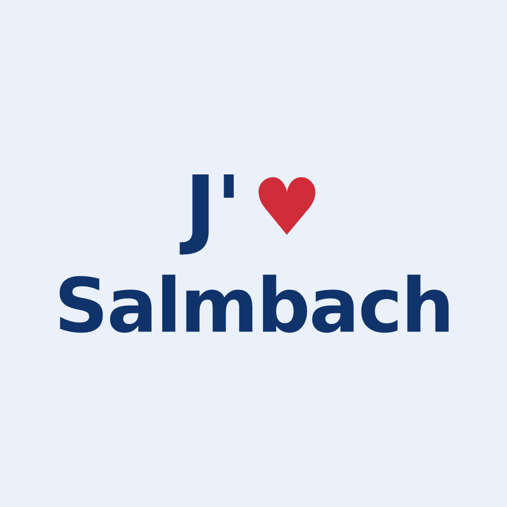 Sticker personnalisé Salmbach — design J'aime Salmbach
