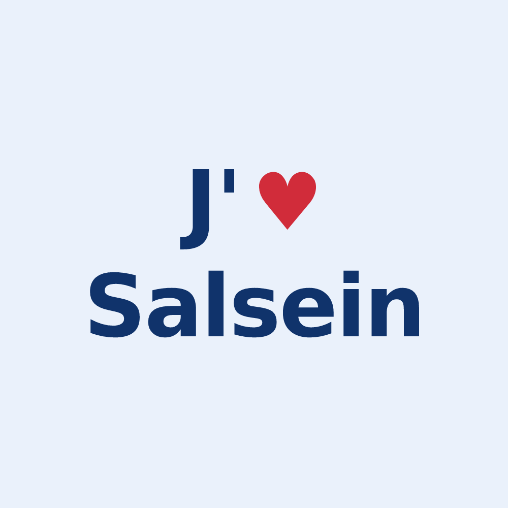 Sticker personnalisé Salsein — design J'aime Salsein