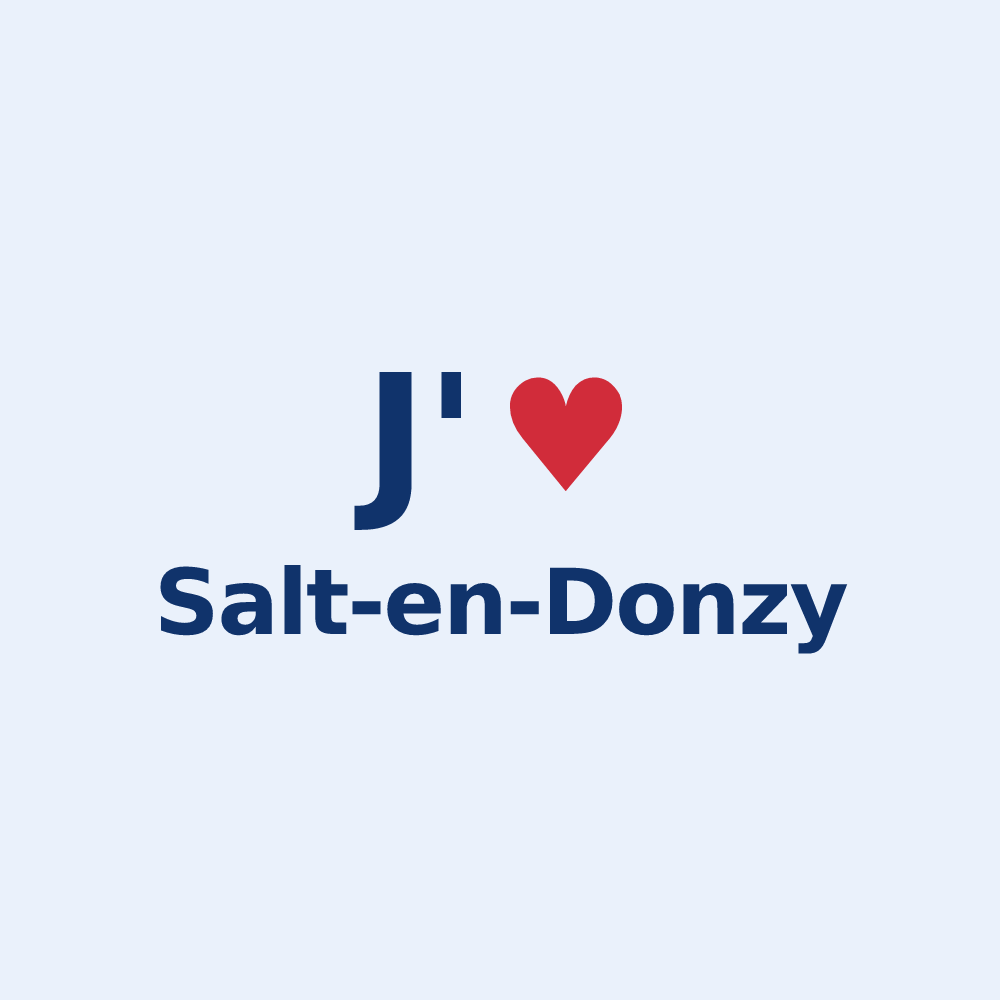 Sticker personnalisé Salt-en-Donzy — design « J'aime Salt-en-Donzy » imprimé sur le sticker