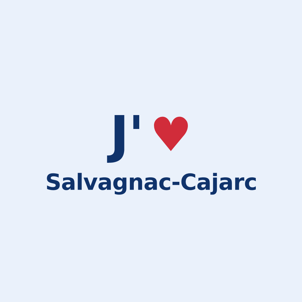 Sticker personnalisé Salvagnac-Cajarc — design J'aime Salvagnac-Cajarc