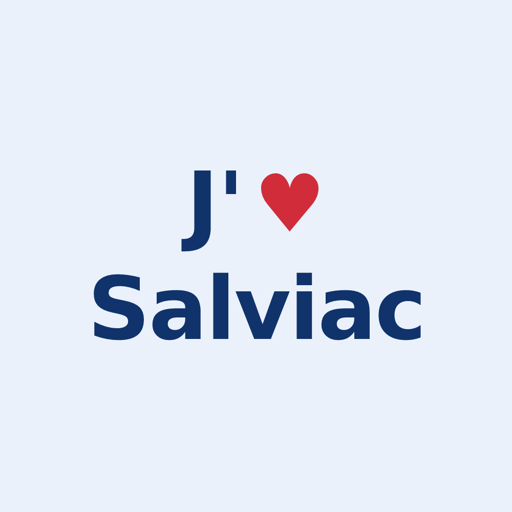 Sticker personnalisé Salviac — design J'aime Salviac