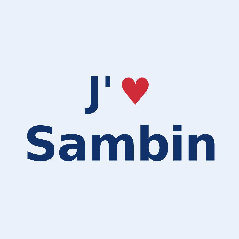 Sticker personnalisé Sambin — design J'aime Sambin