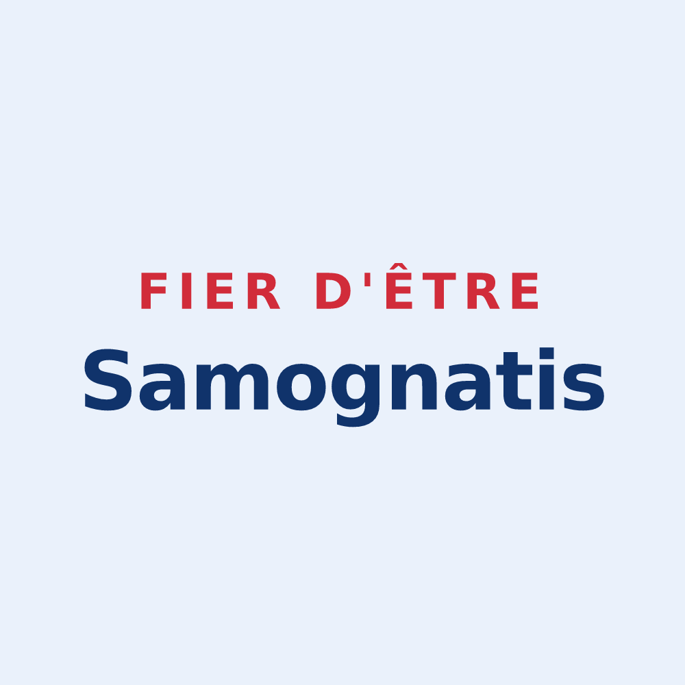 Sticker « Fier d'être Samognatis » — design pour Samognat