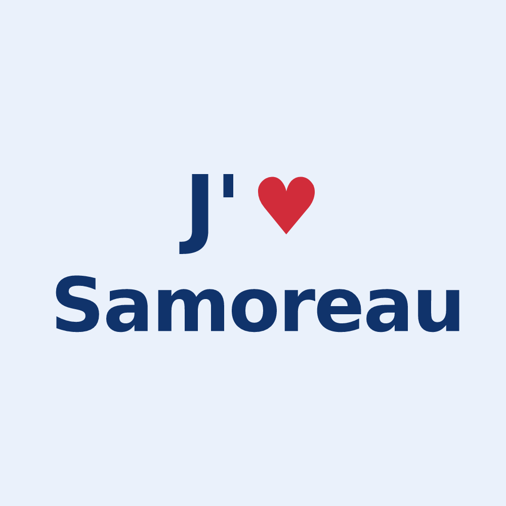 Sticker personnalisé Samoreau — design J'aime Samoreau