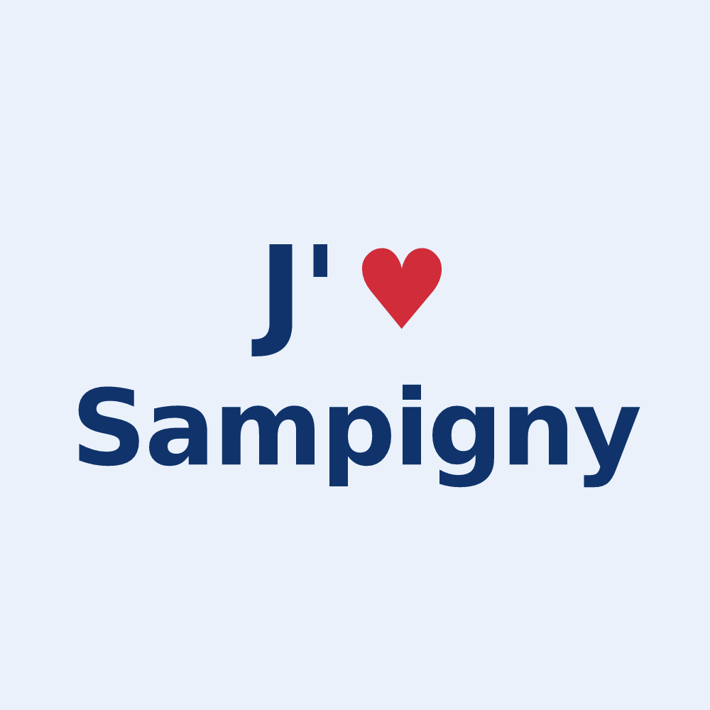 Sticker personnalisé Sampigny — design J'aime Sampigny
