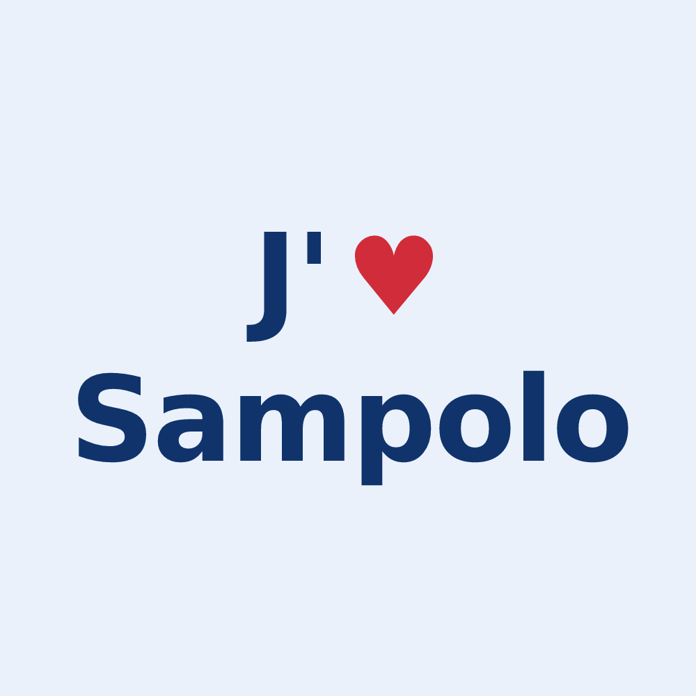 Sticker personnalisé Sampolo — design J'aime Sampolo