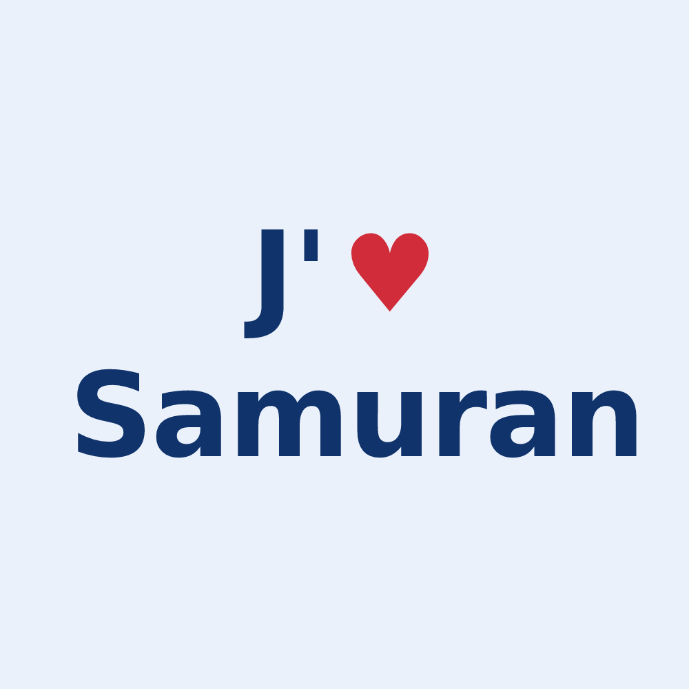 Sticker personnalisé Samuran — design J'aime Samuran