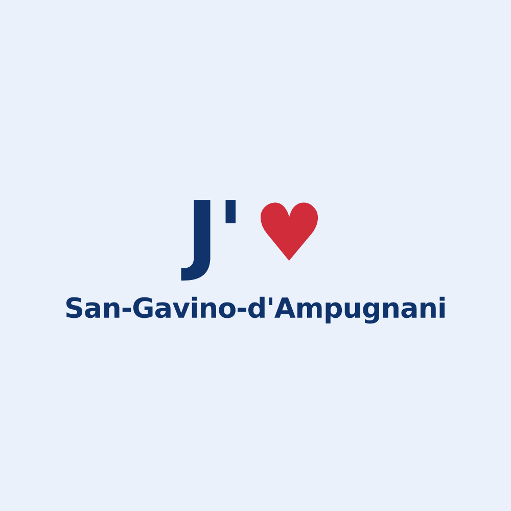 Sticker personnalisé San-Gavino-d'Ampugnani — design J'aime San-Gavino-d'Ampugnani