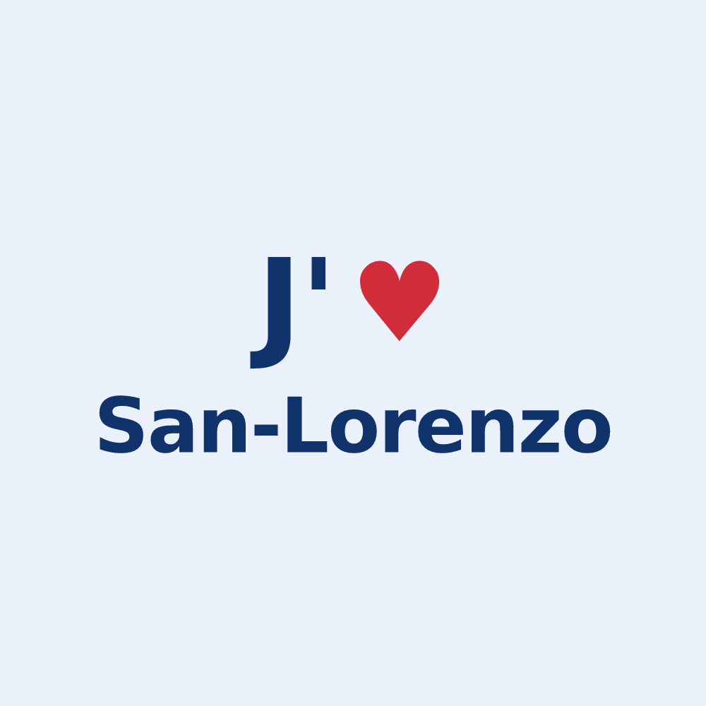 Sticker personnalisé San-Lorenzo — design J'aime San-Lorenzo
