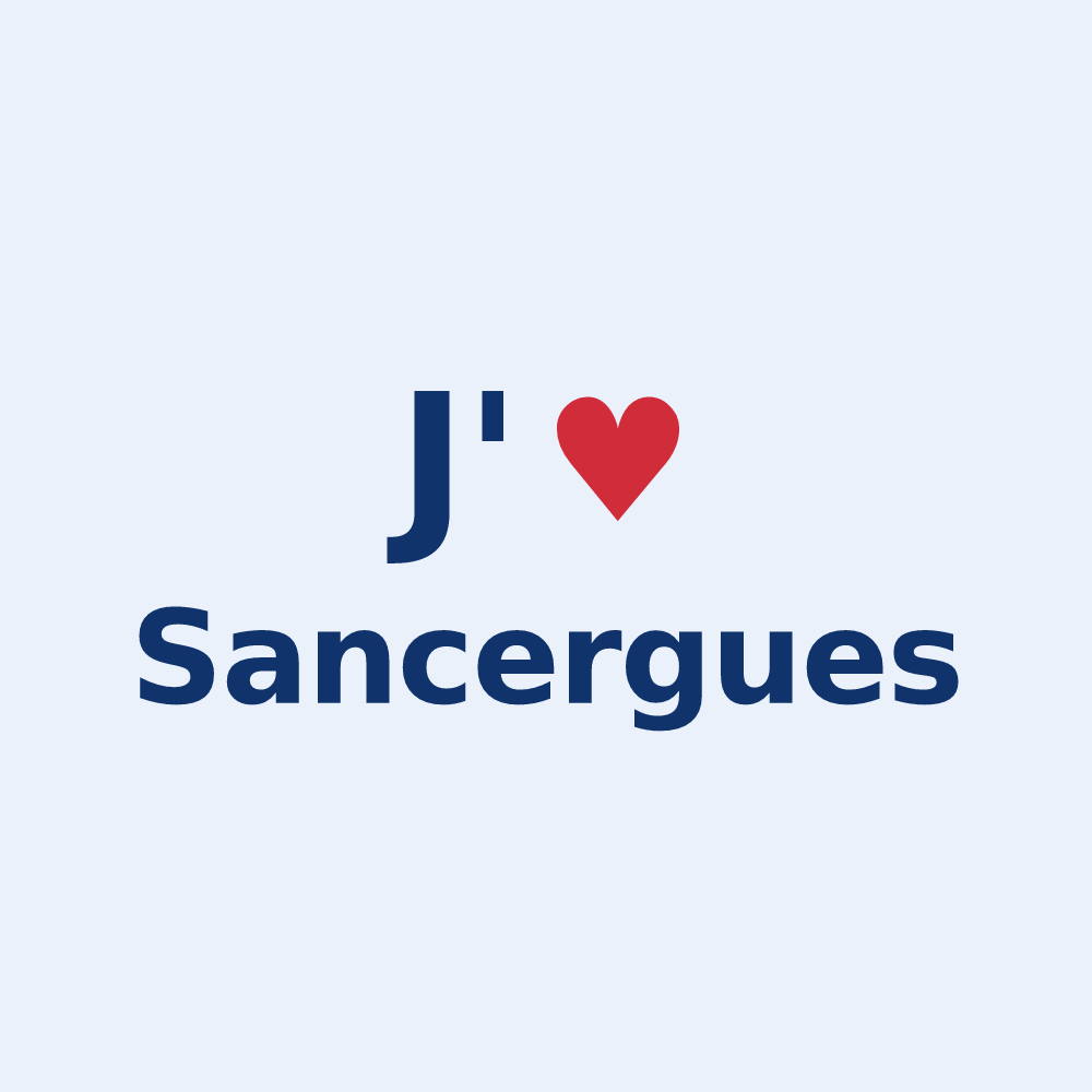 Sticker personnalisé Sancergues — design J'aime Sancergues