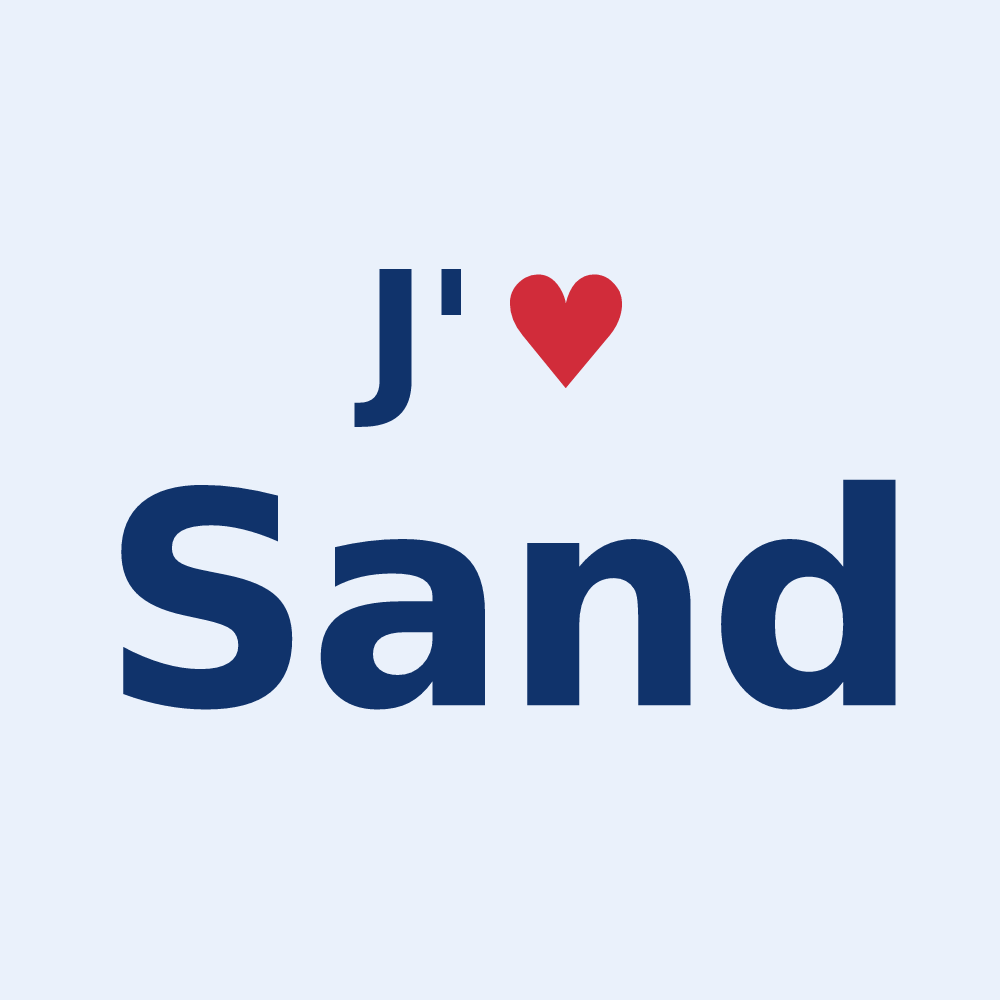 Sticker personnalisé Sand — design J'aime Sand