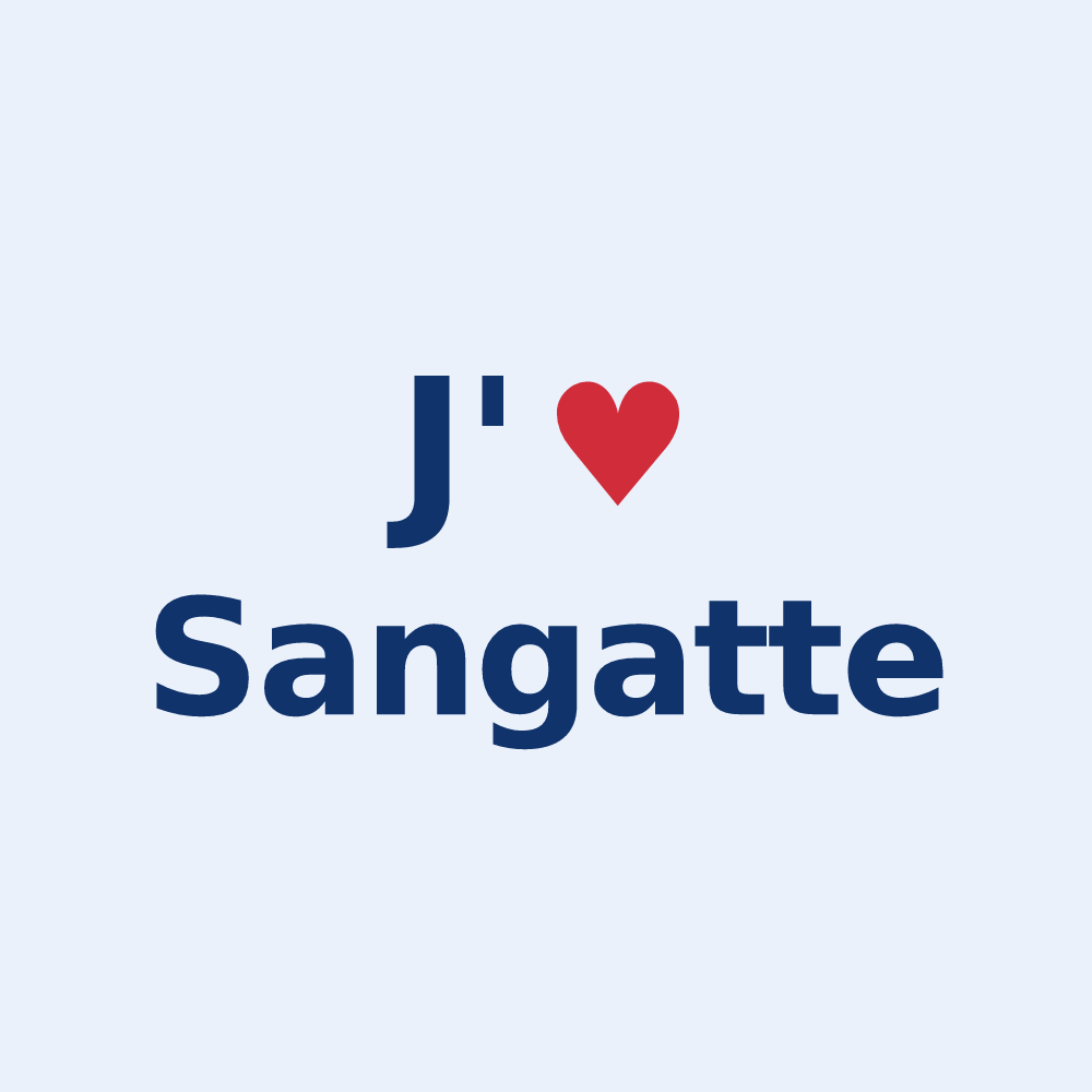 Sticker personnalisé Sangatte — design J'aime Sangatte