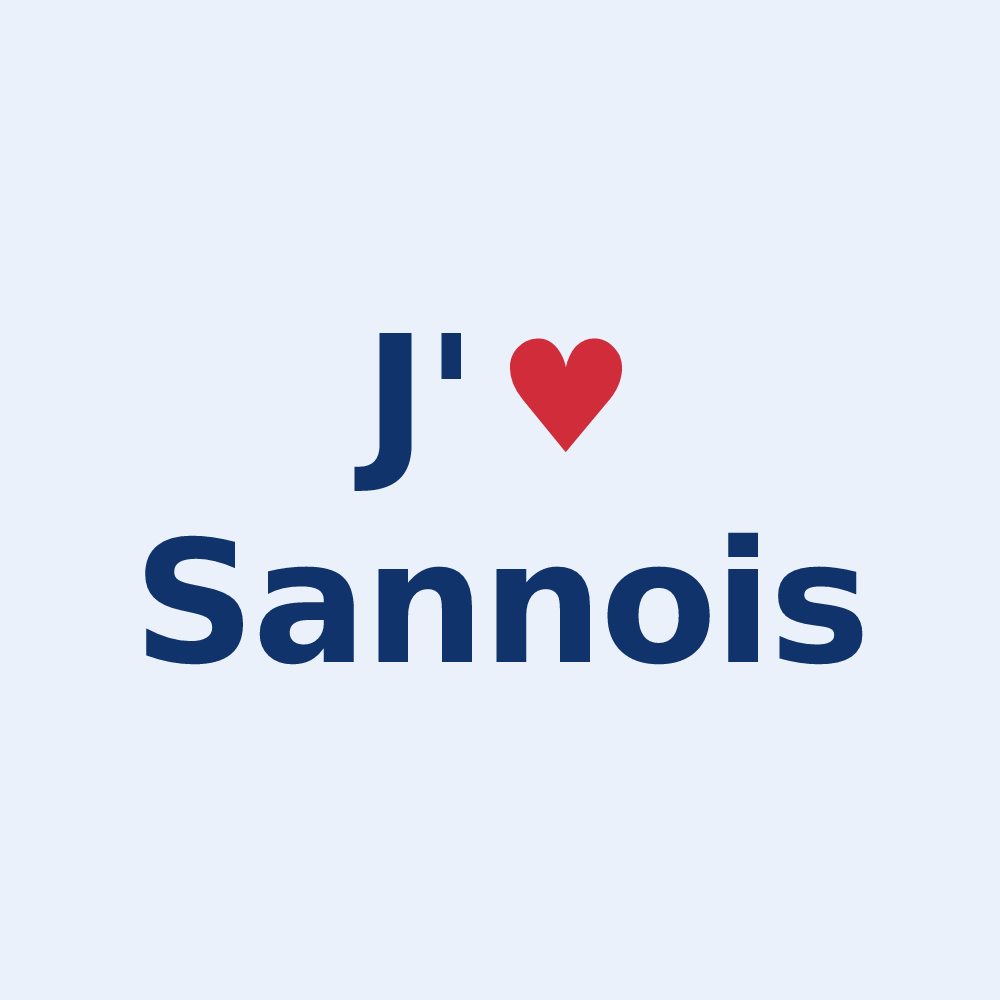 Sticker personnalisé Sannois — design J'aime Sannois