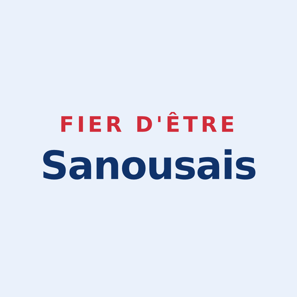 Sticker « Fier d'être Sanousais » — design pour Sanous