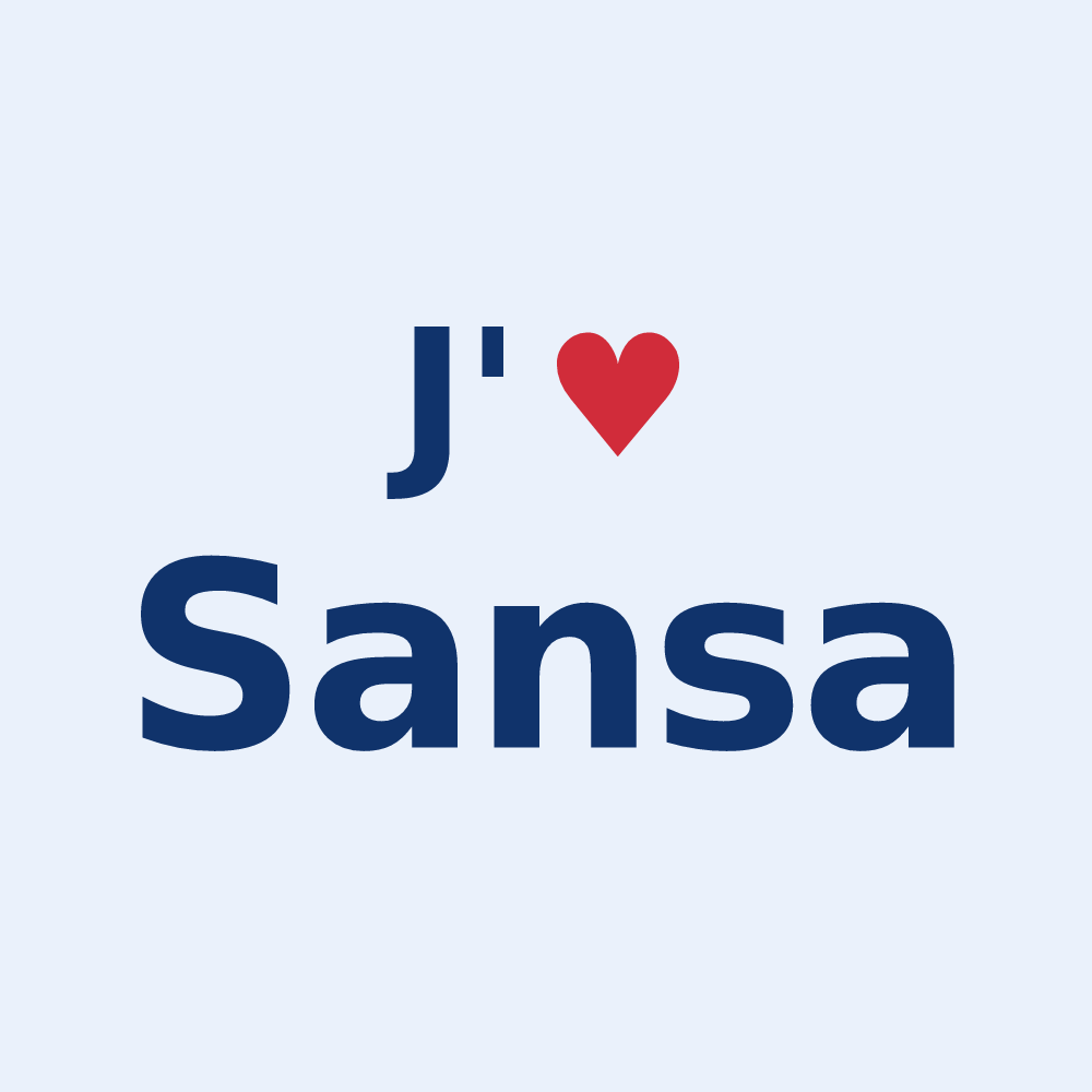 Sticker personnalisé Sansa — design J'aime Sansa