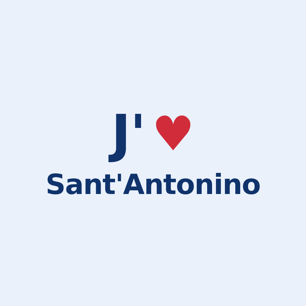 Sticker personnalisé Sant'Antonino — design J'aime Sant'Antonino